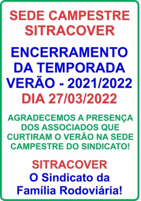 FINAL DA TEMPORADA DE VERÃO 2022