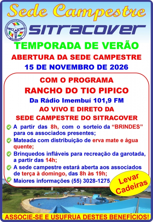 CARTAZ ABERTURA SEDE CAMPESTRE 2026-2027 CARTAZ ABERTURA SEDE CAMPESTRE 2026-2027
